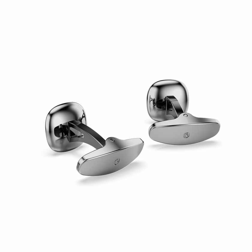 swarovski أزرار أكمام una angelic، قطع الوسادة، لون أبيض، طلاء روتينيوم