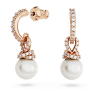 swarovski أقراط متدلية originally، لون أبيض، طلاء بلون ذهبي وردي