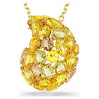 swarovski gema pendant and brooch yellow gold tone plated