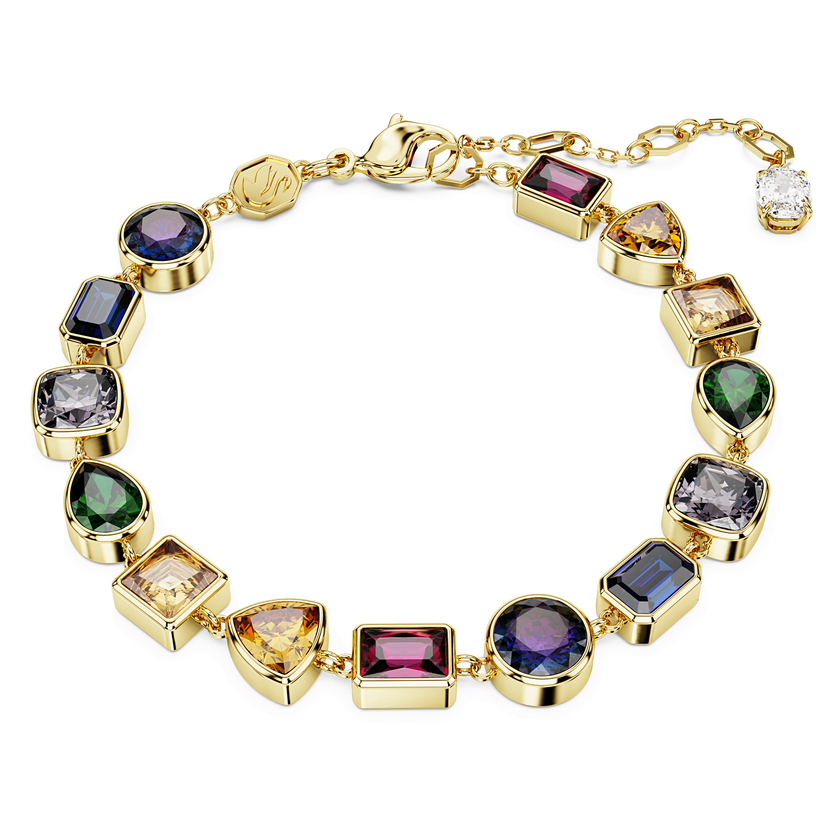 swarovski سوار تنس imber، قطع متنوع، ألوان متعددة، طلاء بلون ذهبي