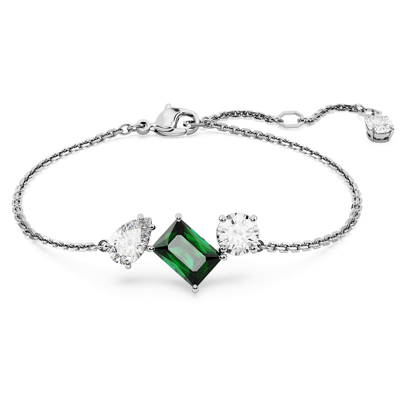 swarovski سوار mesmera، قطع متنوع، لون أخضر، طلاء روديوم