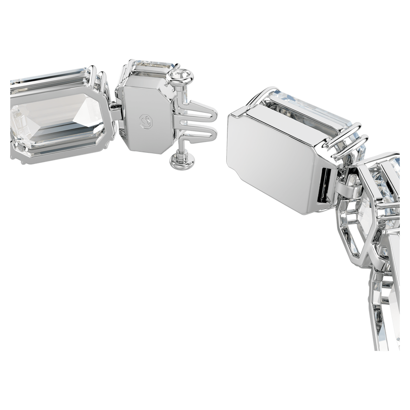 swarovski سوار millenia tennis، قطع مُثَمَّن، لون أبيض، طلاء روديوم