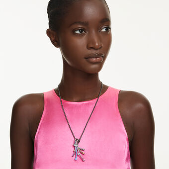 swarovski قلادة وبروش matrix، قطع متنوع، شكل باقة، ألوان متعددة، طلاء روثينيوم