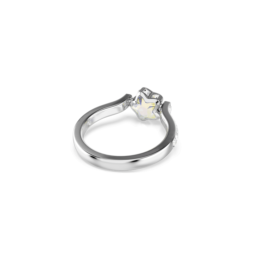 swarovski خاتم chroma، قطع متنوع، شكل نجمة، لون أبيض، طلاء روديوم