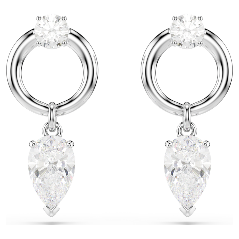 swarovski أقراط متدلية mesmera، قطع متنوع، لون أبيض، طلاء روديوم