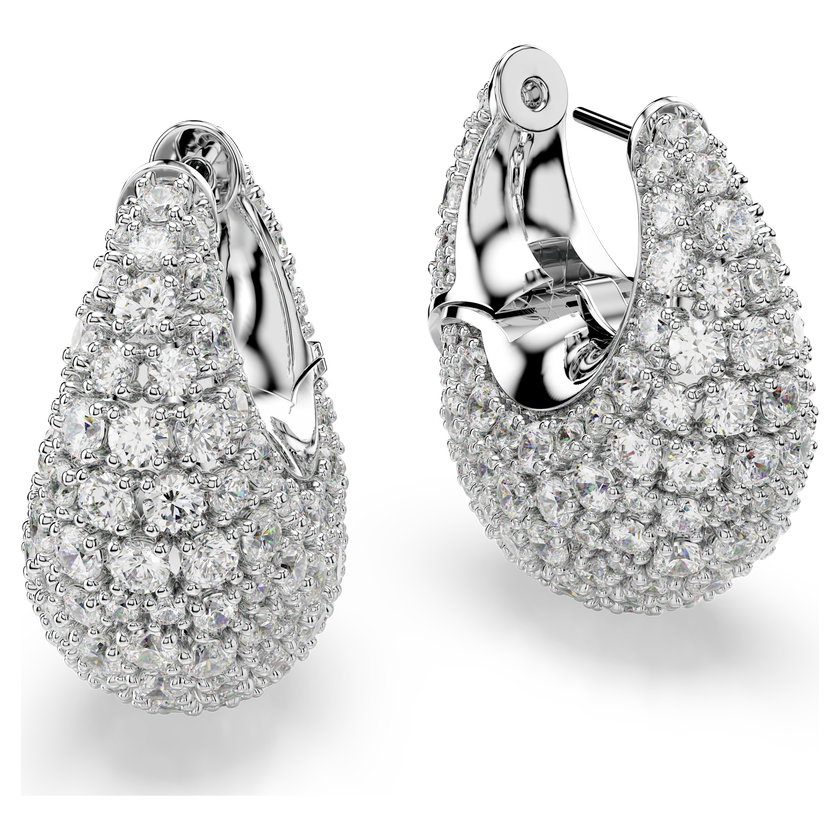 swarovski أقراط sublima، كبير، لون أبيض، طلاء روديوم