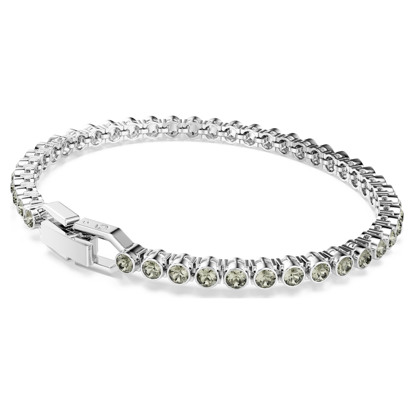swarovski سوار تنس imber emily، قطع دائري، لون أسود، طلاء روديوم