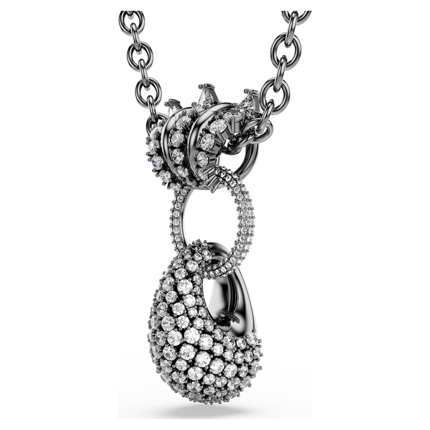 swarovski قلادة sublima، قطع متنوع، لون أبيض، طلاء روديوم