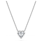 swarovski قلادة eternity، ألماس مُصنع في المختبر إجمالي 0 5 قيراط، شكل قلب، فضة استرليني