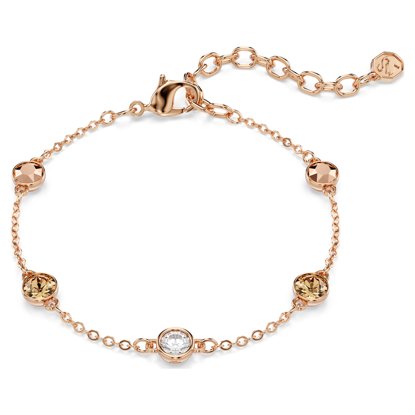 swarovski سوار imber، قطع مُستدير، ألوان متعددة، لمسة نهائية من الذهب الوردي عيار 18 قيراط
