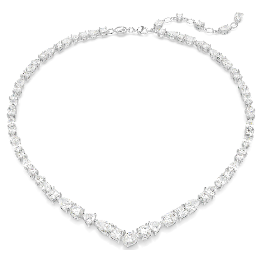swarovski عقد mesmera، قطع متنوع، لون أبيض، طلاء روديوم