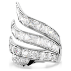 swarovski خاتم كوكتيل vienna، قطع متنوع، شكل بجعة، لون أبيض، طلاء روديوم