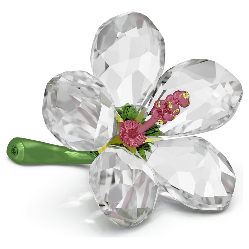 swarovski قطعة زينة على شكل زهرة hibiscus من مجموعة florere، حجم صغير