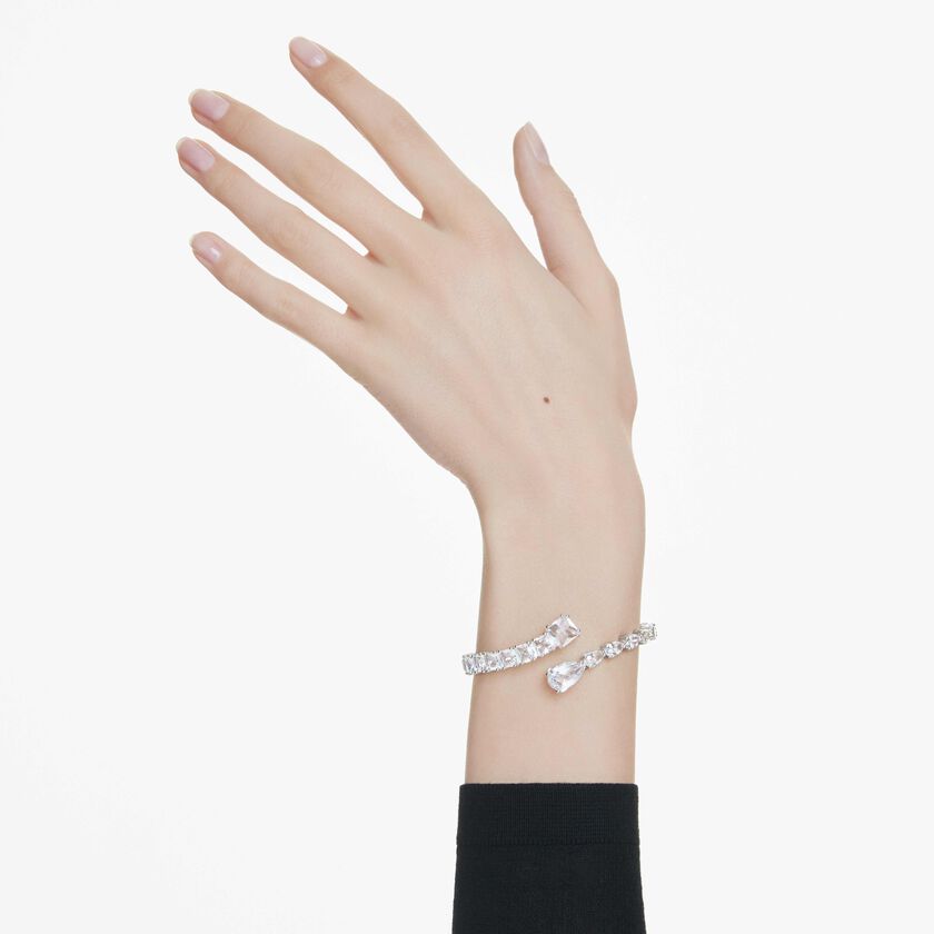 swarovski سوار matrix، قطع متنوع، لون أبيض، طلاء روديوم