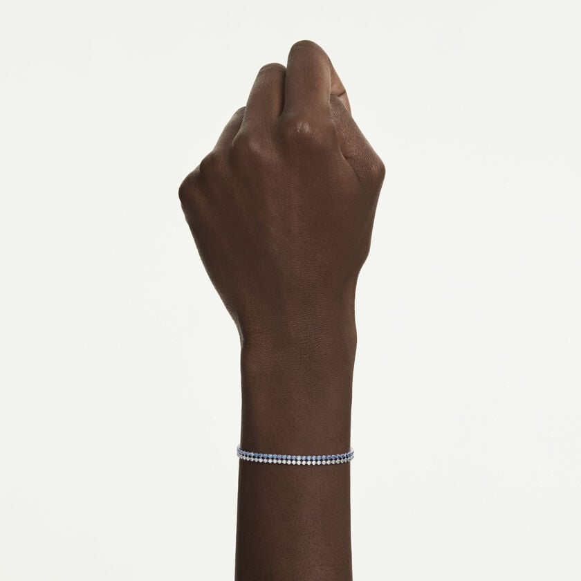 swarovski سوار matrix، قطع مُستدير، لون أزرق، طلاء روديوم