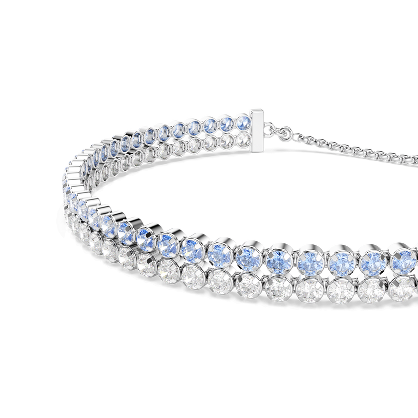 swarovski سوار matrix، قطع مُستدير، لون أزرق، طلاء روديوم