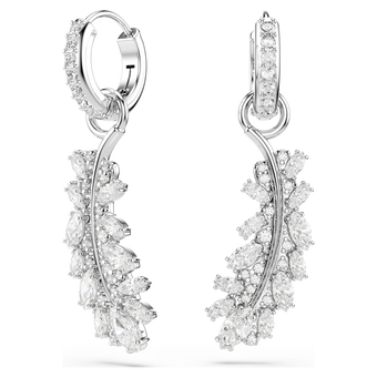 swarovski أقراط vienna، قطع متنوع، ريشة، لون أبيض، طلاء روديوم