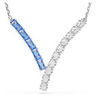 swarovski matrix pendant mixed cuts blue rhodium plated