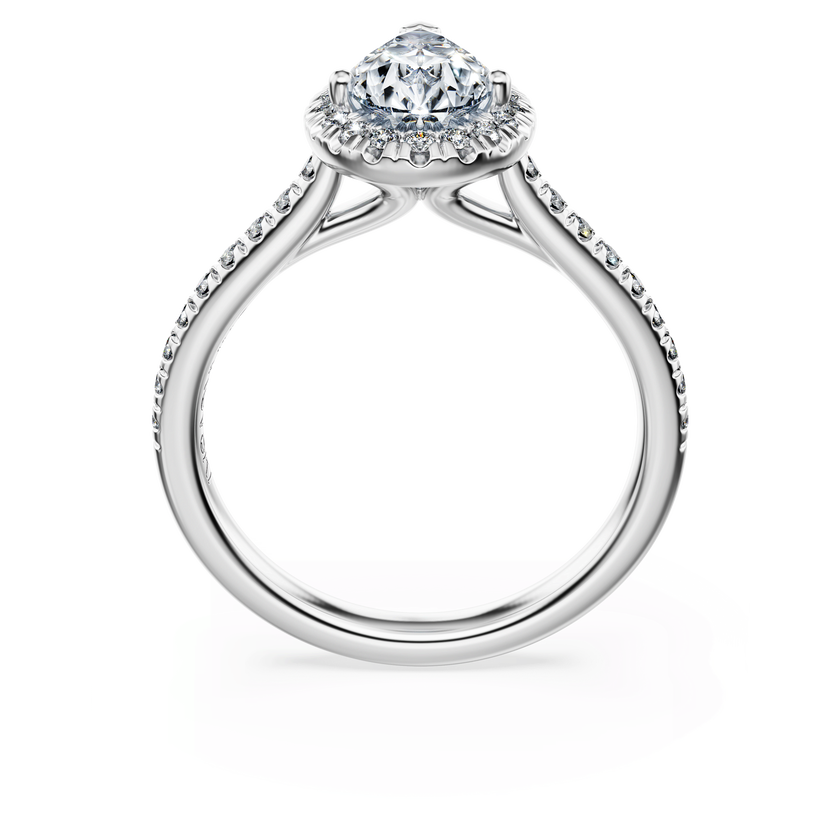 swarovski خاتم سوليتير eternity، أحجار ألماس مُصنعة في المختبر بإجمالي 1 3 قيراط، ذهب أبيض عيار 18