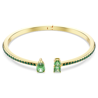 swarovski سوار matrix، قطع متنوع، لون أخضر، طلاء باللون الذهبي