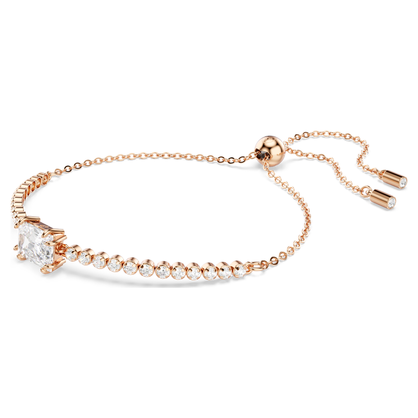 swarovski سوار matrix tennis، قطع متنوع، لون أبيض، طلاء باللون الذهبي الوردي