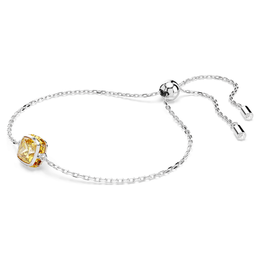 swarovski سوار birthstone، قطع مربع، november، لون أصفر، طلاء روديوم