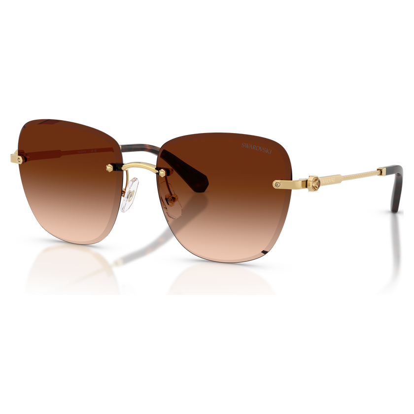 swarovski نظارات شمسية، شكل مربع، sk7043، لون بني