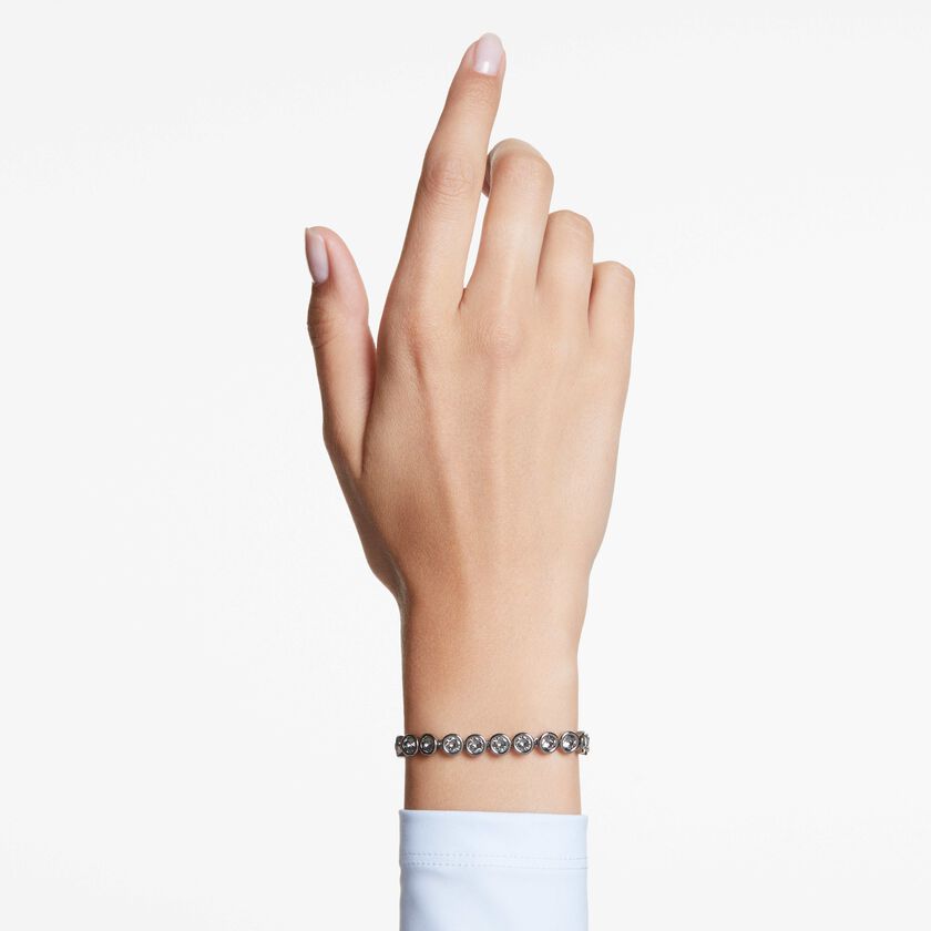 swarovski سوار imber، قطع مُستدير، لون أسود، طلاء روثينيوم