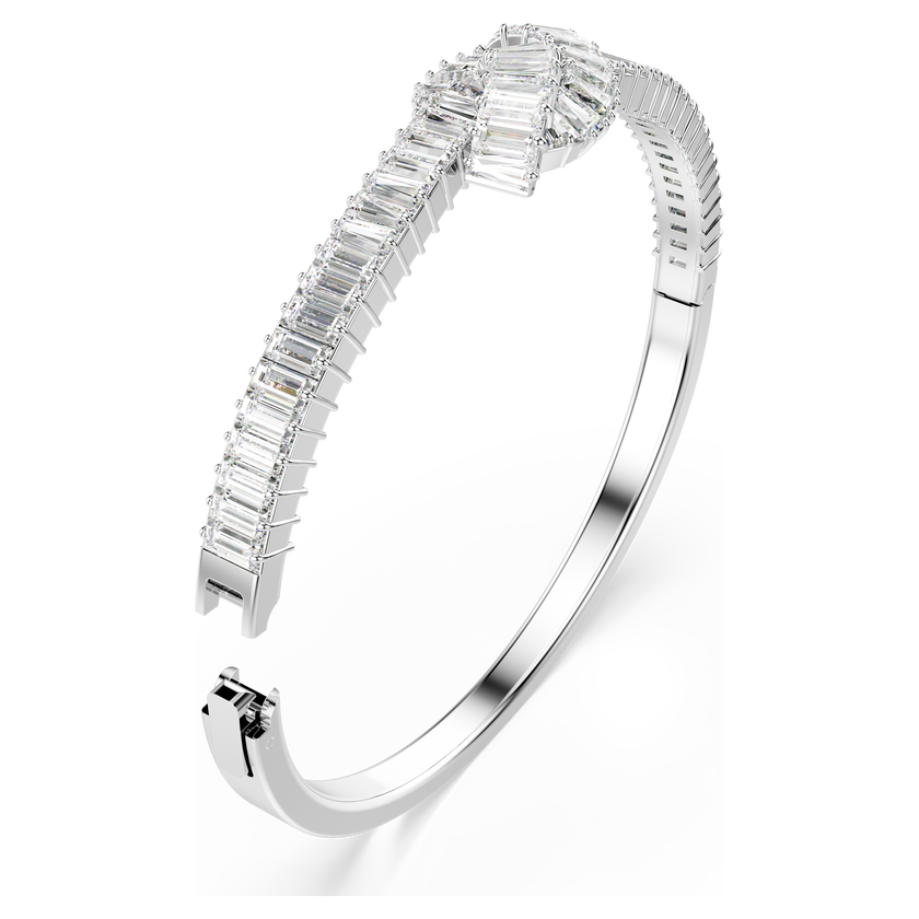swarovski سوار matrix، قطع باغيت، شكل عقدة، لون أبيض، طلاء روديوم