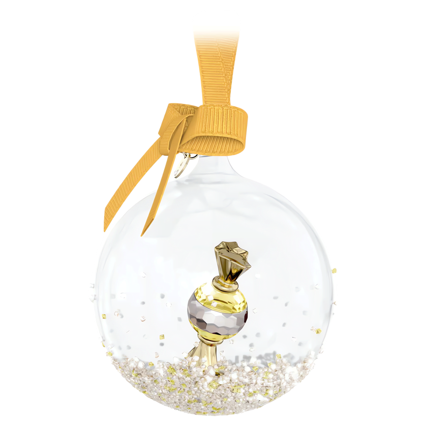 swarovski كرة زينة holiday cheers بها مجسم حلوى، لون أصفر