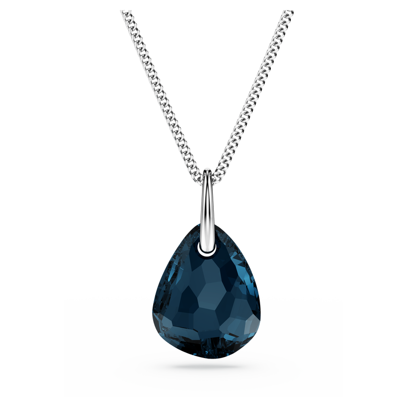 swarovski قلادة galet، لون أزرق، طلاء روديوم