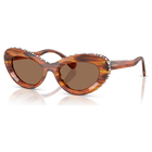 swarovski sunglasses  cat eye shape  sk6061u  brown