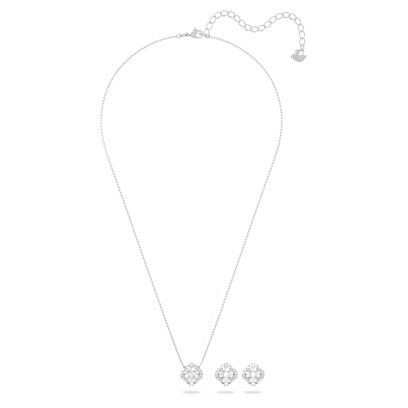 swarovski طقم sparkling dance من سواروفسكي، لون أبيض، طلاء روديوم