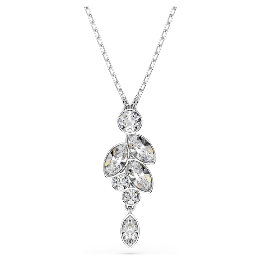 swarovski قلادة diapason، قطع متنوع، لون أبيض، طلاء روديوم