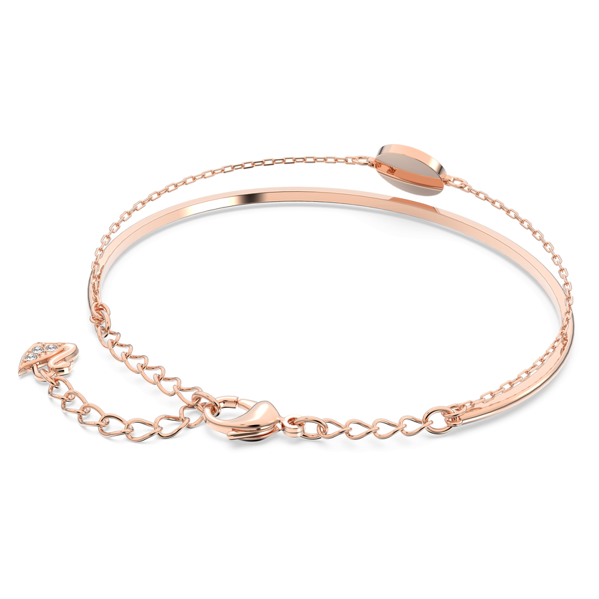 swarovski سوار ginger، لون أبيض، طلاء ذهبي وردي