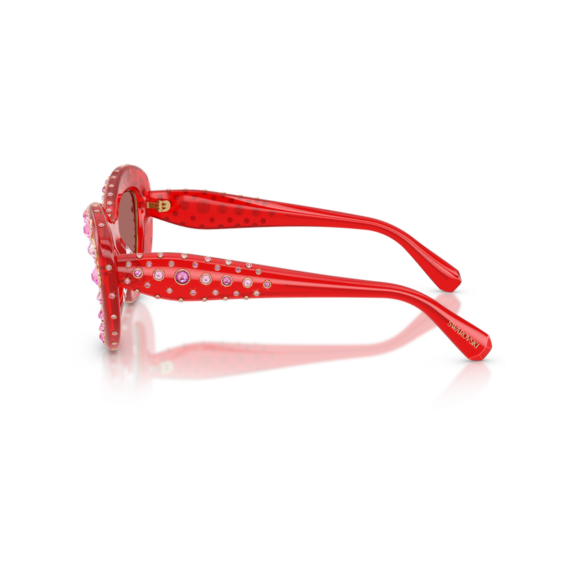 swarovski sunglasses  cat eye shape  sk6060  red