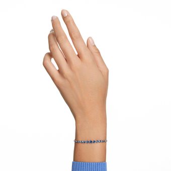 swarovski سوار imber emily، قطع مستدير متنوع، لون أزرق، طلاء روديوم