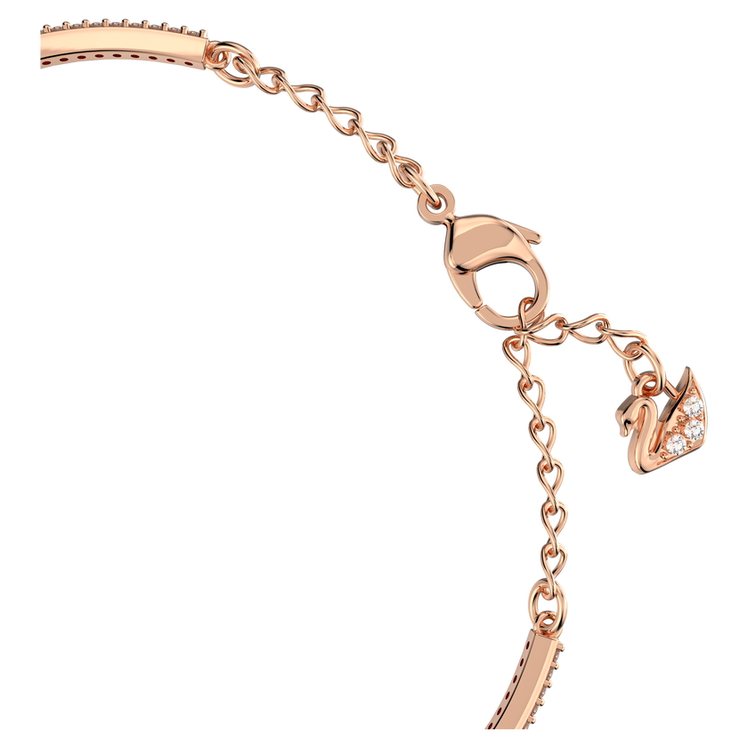 swarovski سوار sparkling dance من سواروفسكي، لون أبيض، طلاء ذهبي وردي