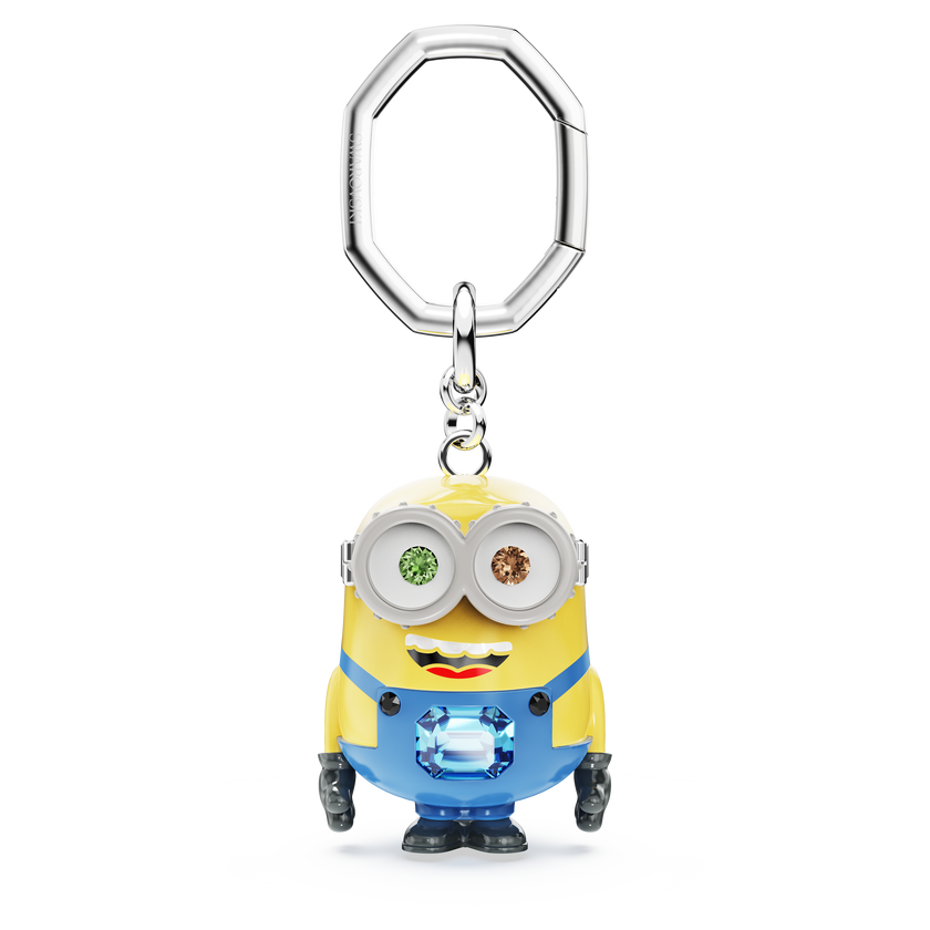 swarovski minions bob key ring  multicolored  stainless steel
