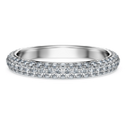 swarovski دبلة eternity، أحجار ألماس مُصنعة في المختبر بإجمالي 0 75 قيراط، ذهب أبيض عيار 18