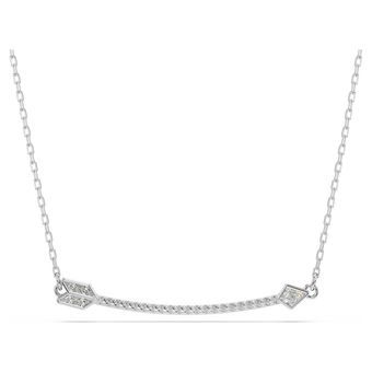 swarovski قلادة idyllia، قطع متنوع، شكل سهم، لون أبيض، طلاء روديوم