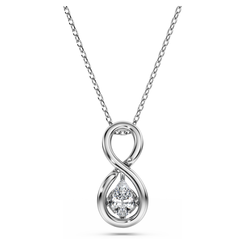 swarovski قلادة eternity، ألماس مُصنع في المختبر إجمالي 0 33 قيراط، شكل كمثري، لانهاية، ذهب أبيض عيار 18 قيراط