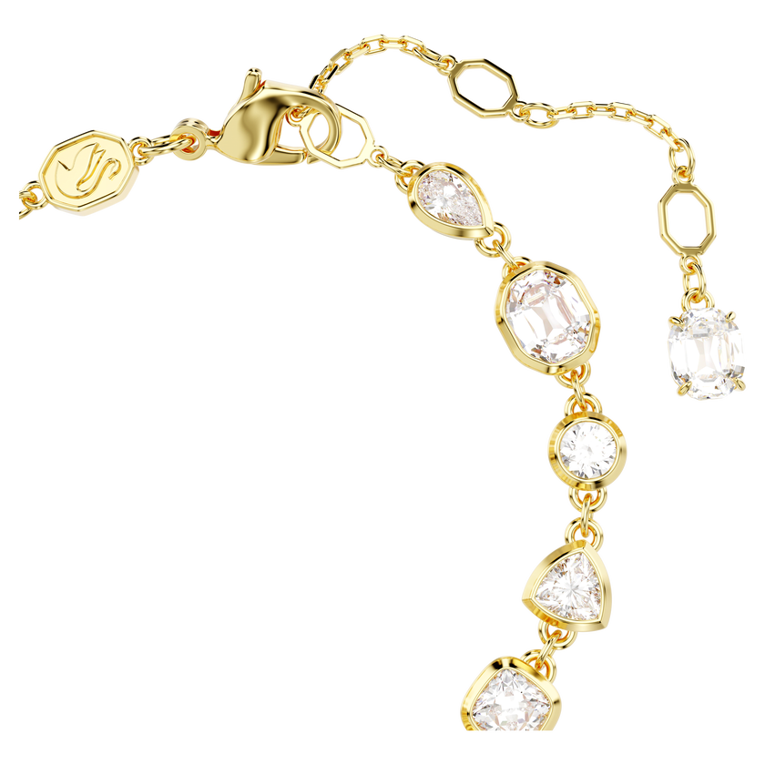 swarovski سوار imber tennis، قطع متنوع، لون أبيض، طلاء باللون الذهبي