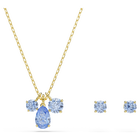 swarovski طقم mesmera، قطعتين، قطع متنوع، لون أزرق، لمسة نهائية من الذهب عيار 18 قيراط