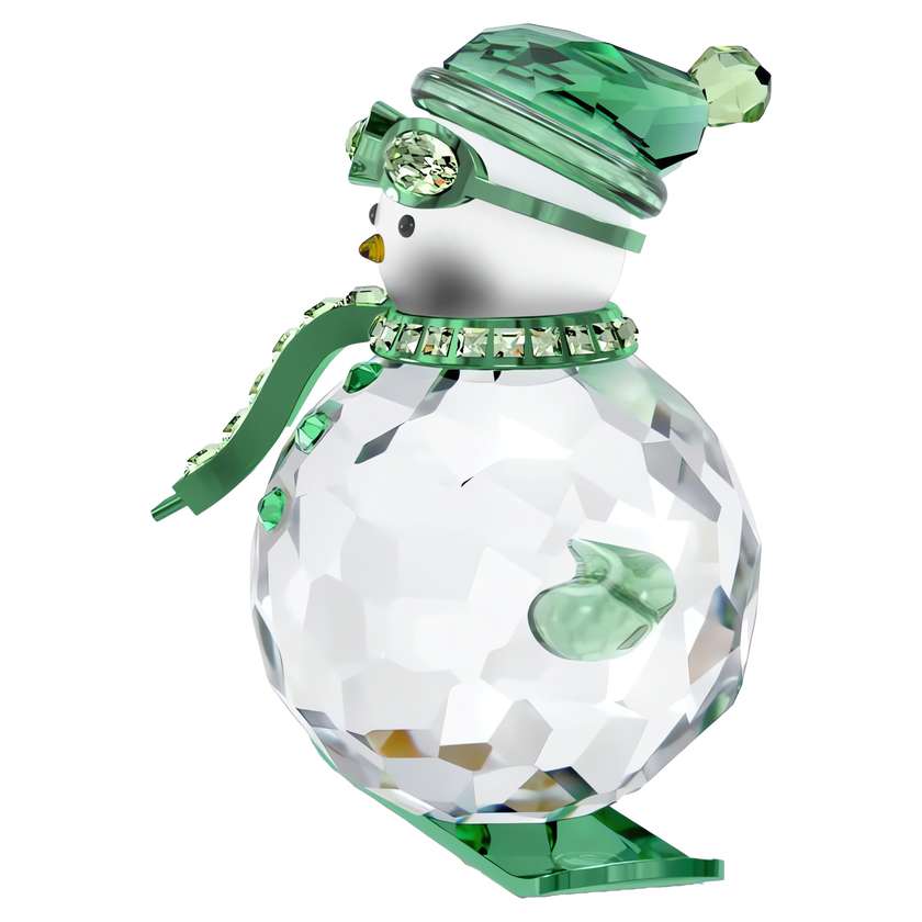 swarovski مجسم holiday cheers على شكل رجل ثلج، لون أخضر