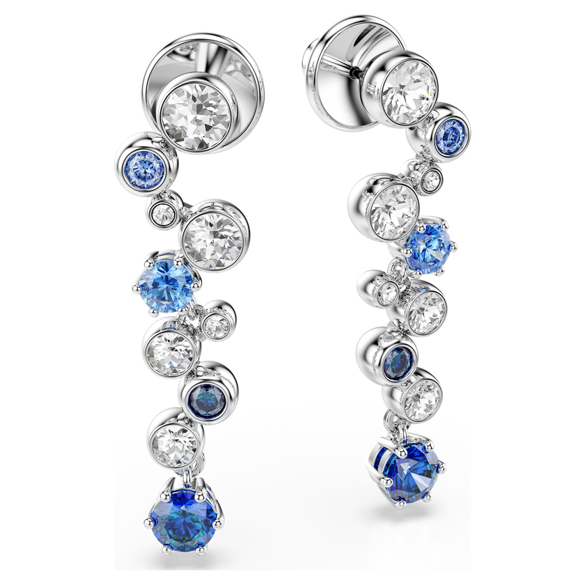 swarovski أقراط متدلية constella، قطع متنوع، لون أزرق، طلاء روديوم
