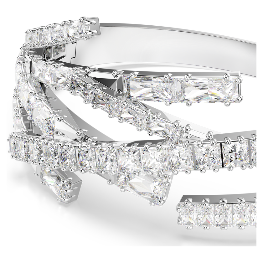 swarovski سوار matrix، قطع متنوع، لون أبيض، طلاء روديوم