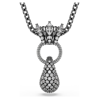 swarovski قلادة sublima، قطع متنوع، لون أبيض، طلاء روديوم