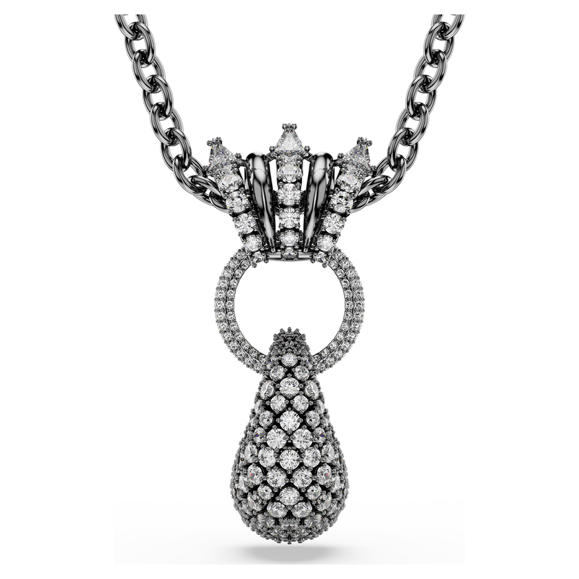 swarovski قلادة sublima، قطع متنوع، لون أبيض، طلاء روديوم