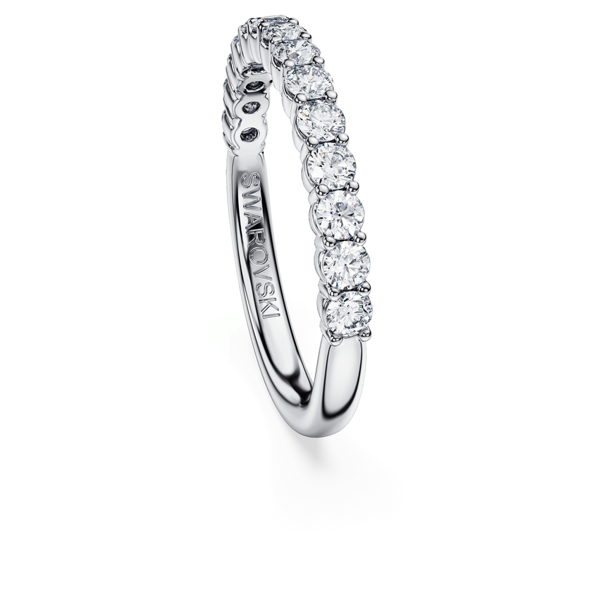 swarovski دبلة eternity، أحجار ألماس مُصنعة في المختبر بإجمالي 0 5 قيراط، ذهب أبيض عيار 18